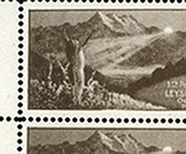 1926, Flugmeeting Leysin, Abarten-Originalbogen