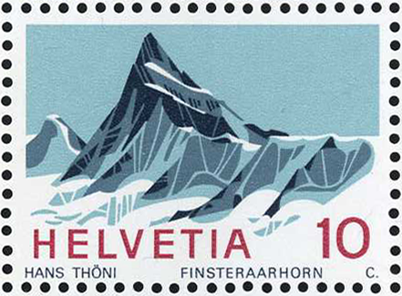 1966,  Finsteraahorn Originalbogen mit 2 Abarten!