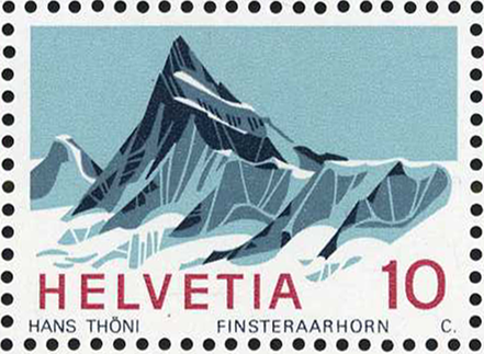 1966,  Finsteraahorn Originalbogen mit 2 Abarten!