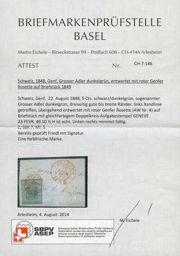 1848, Grosser Adler, dunkelgrün