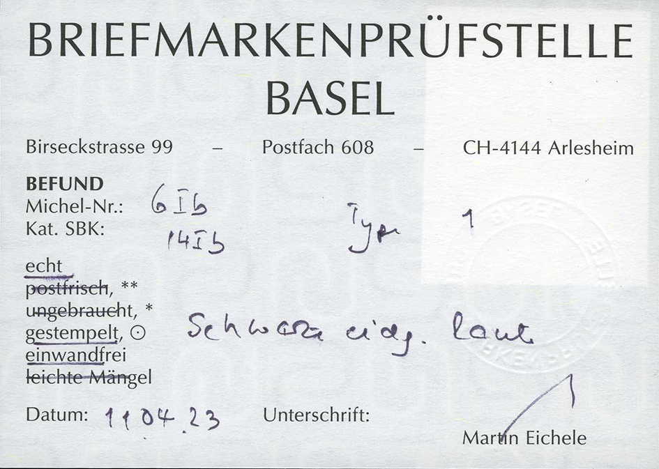 2 1-2 Rp. schwarz-rot, Type 1