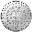 2024, 20 Fr. Gedenkmünze &quot;Die Schweiz&quot;