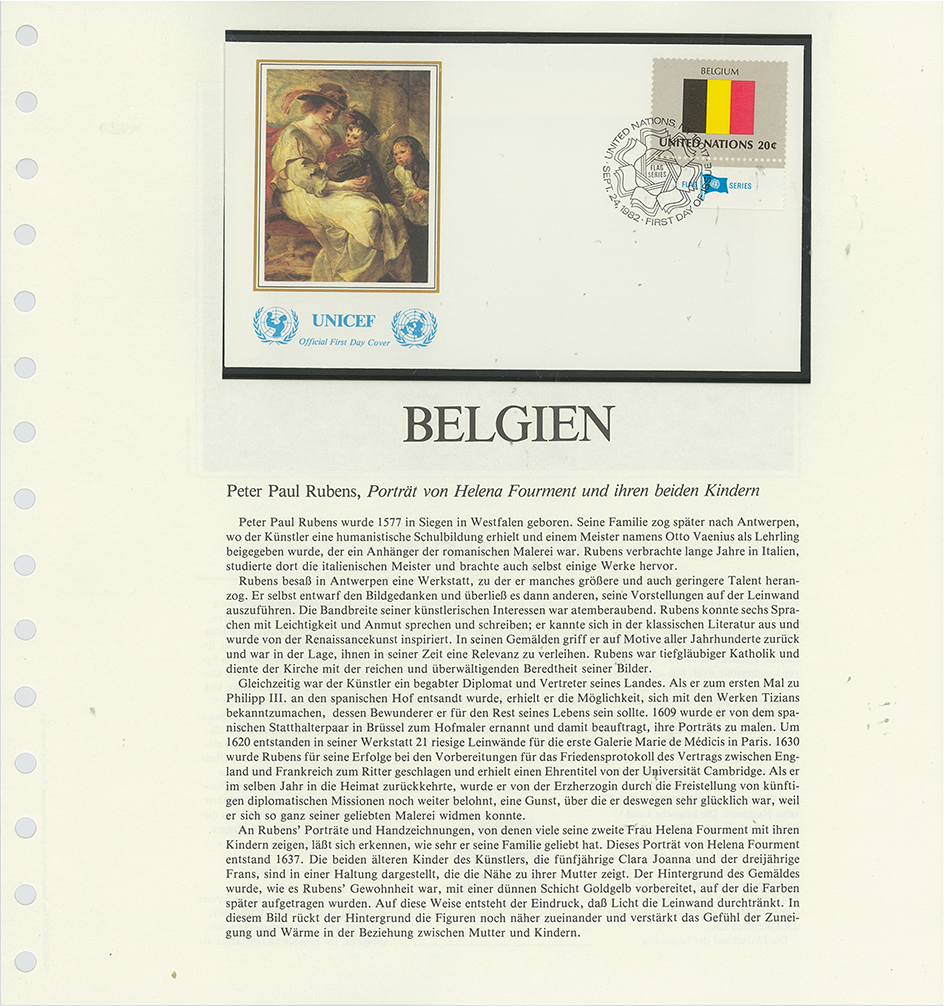 1981-1987, UNICEF-Flaggen der Nationen-Sonderedition