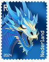 2024, Crypto Stamp &quot;Drache blau&quot;, Niederlande