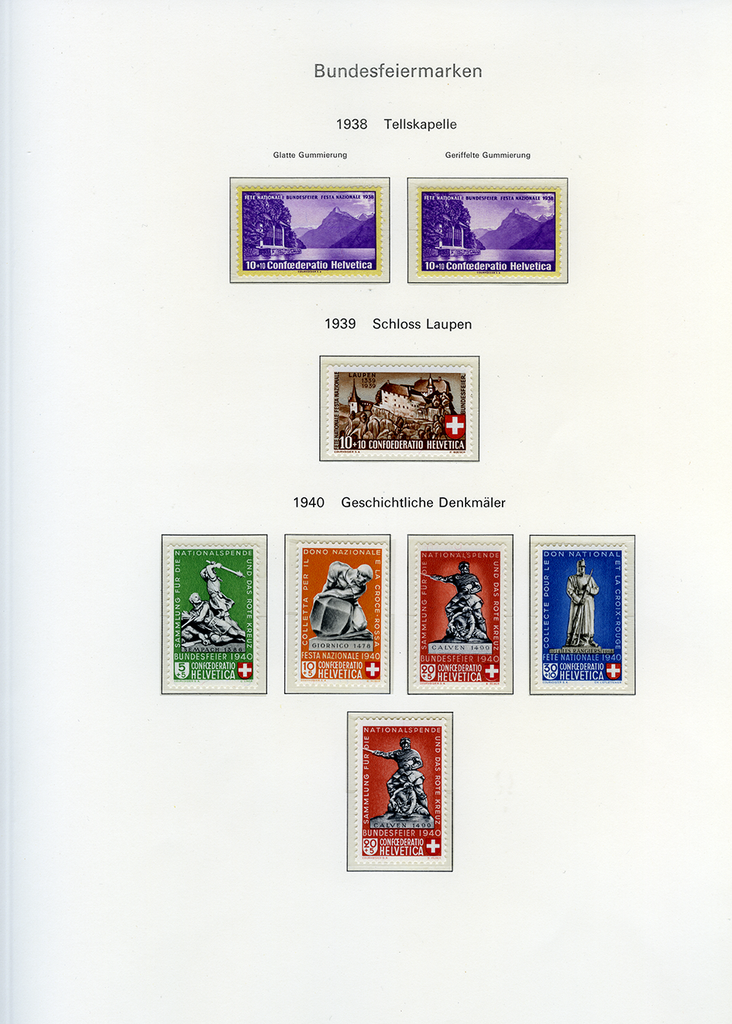 1938-2020, Pro Patria Komplett-Kollektion