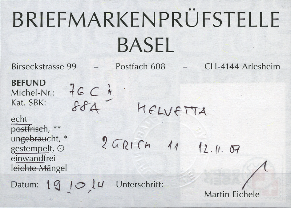 30 Rp. braun, &quot;HELVETTA&quot;