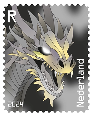 2024, Crypto Stamp &quot;Drache schwarz&quot;, Niederlande