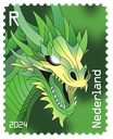 2024, Crypto Stamp &quot;Drache grün&quot;, Niederlande