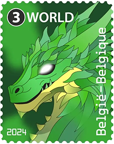 2024, Crypto Stamp &quot;Drache blau&quot;, Niederlande