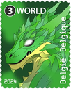 2024, Crypto Stamp &quot;Drache blau&quot;, Niederlande
