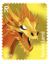 2024, Crypto Stamp &quot;Drache gelb&quot;, Niederlande