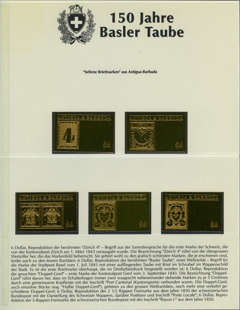 1995, &quot;150 Jahre Basler Taube&quot; - offizielle Sonderedition