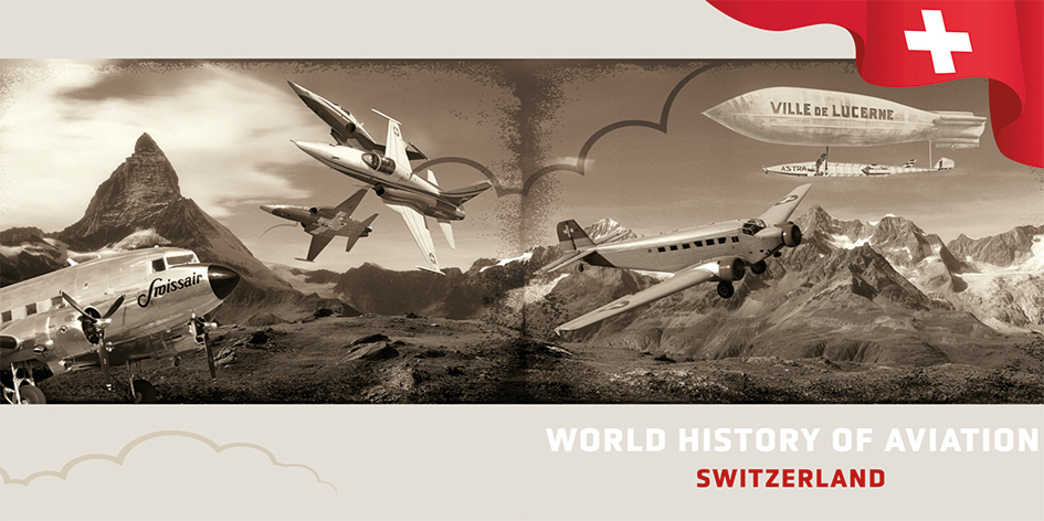 2024, WORLD HISTORY OF AVIATION, Switzerland UNGEZÄHNT