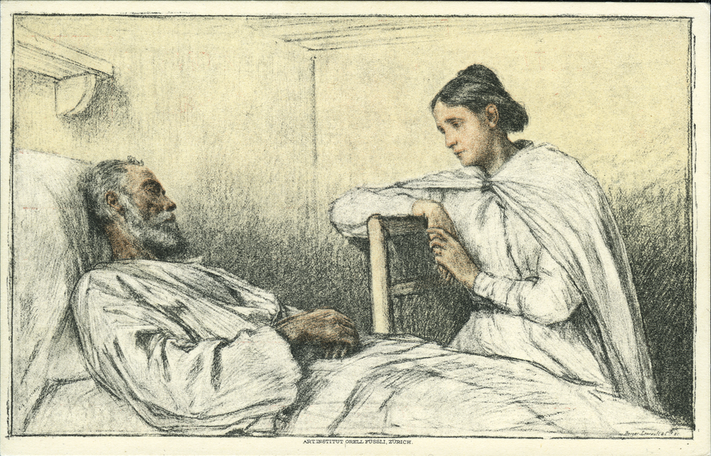 1927, 20 Rp. Krankenschwester am Bett