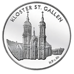 2002, 20 Fr. Gedenkmünze &quot;Kloster St.Gallen&quot;