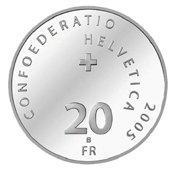 2005, 20 Fr. Gedenkmünze &quot;100 Jahre Autosalon Genf&quot;