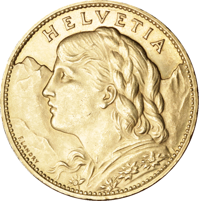 1925, 100 Fr. Gold-Vreneli