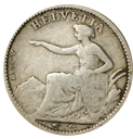 1850, 50 Rp. Silber-Kursmünze Sitzdende Helvetia