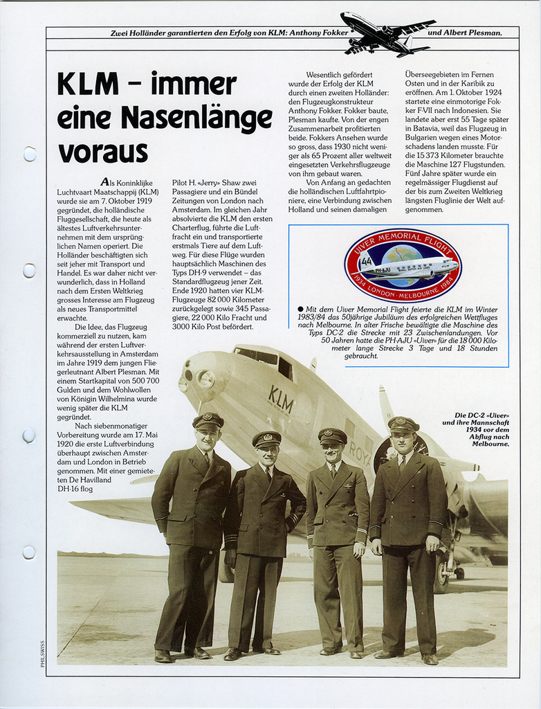 Die Geschichte der Luftfahrt-Spezial-Sammlung