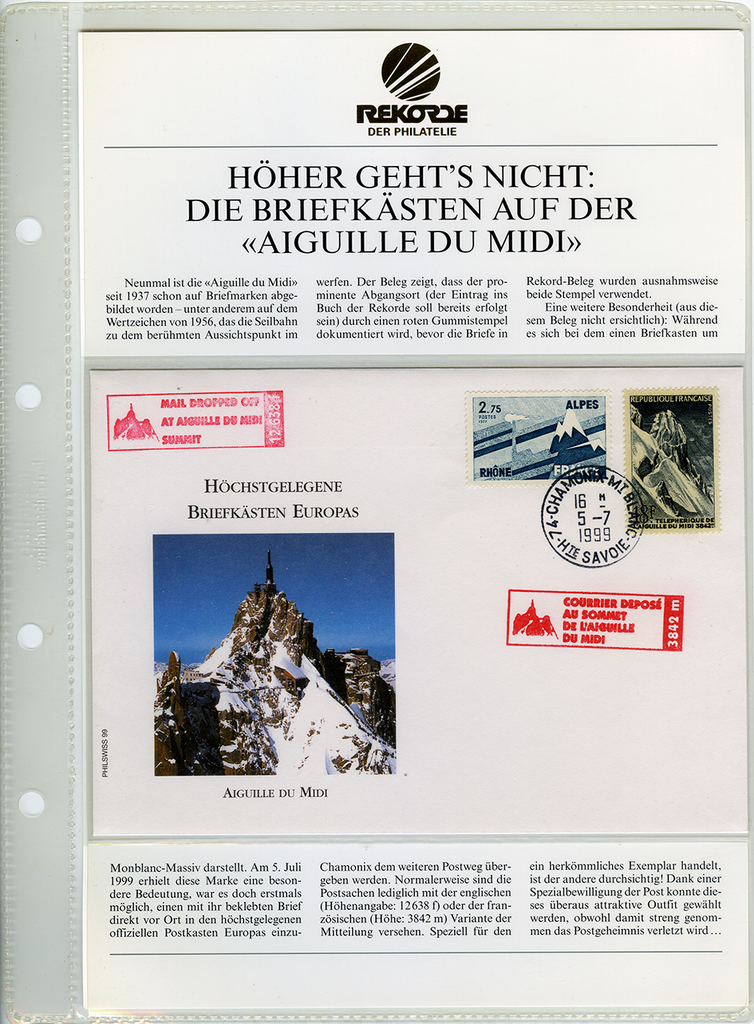 Rekorde der Philatelie - Spezialsammlung mit über 110 Kapiteln , in drei gewichtigen Ordnern.