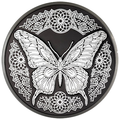 2025, 5 Dollars Schmetterling - Butterfly, Cook Islands