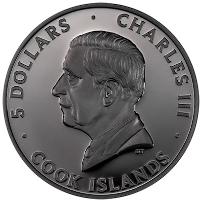 2025, 5 Dollars Schmetterling - Butterfly, Cook Islands