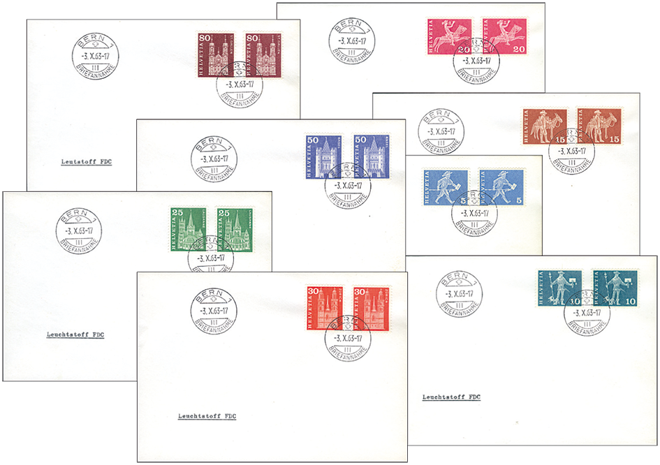1963-1968, Postgeschichtliche Motive und Baudenkmäler