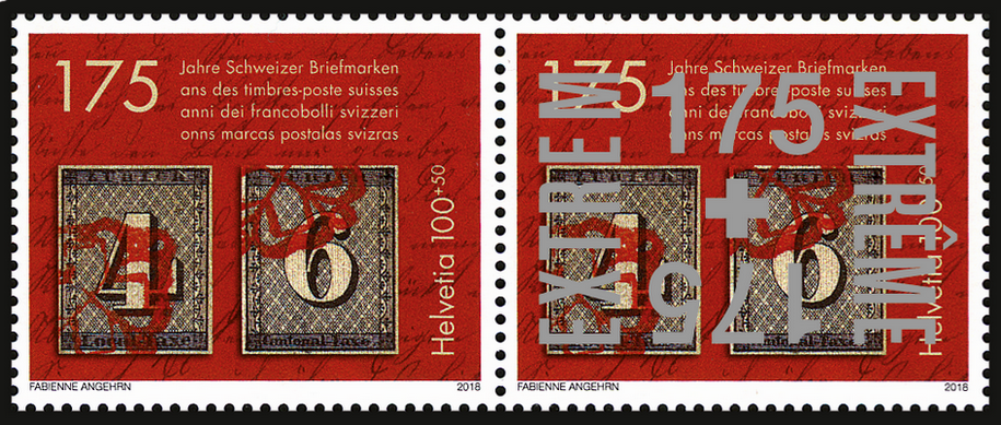 2018, 175 Jahre Schweizer Briefmarken