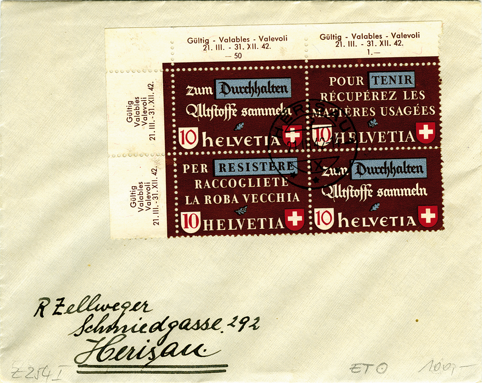 10 Rp. Durchhalten- Tenir, Resistere-Durchhalten