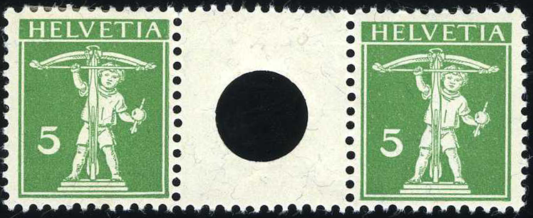5+5 Rp. grün, Type 2