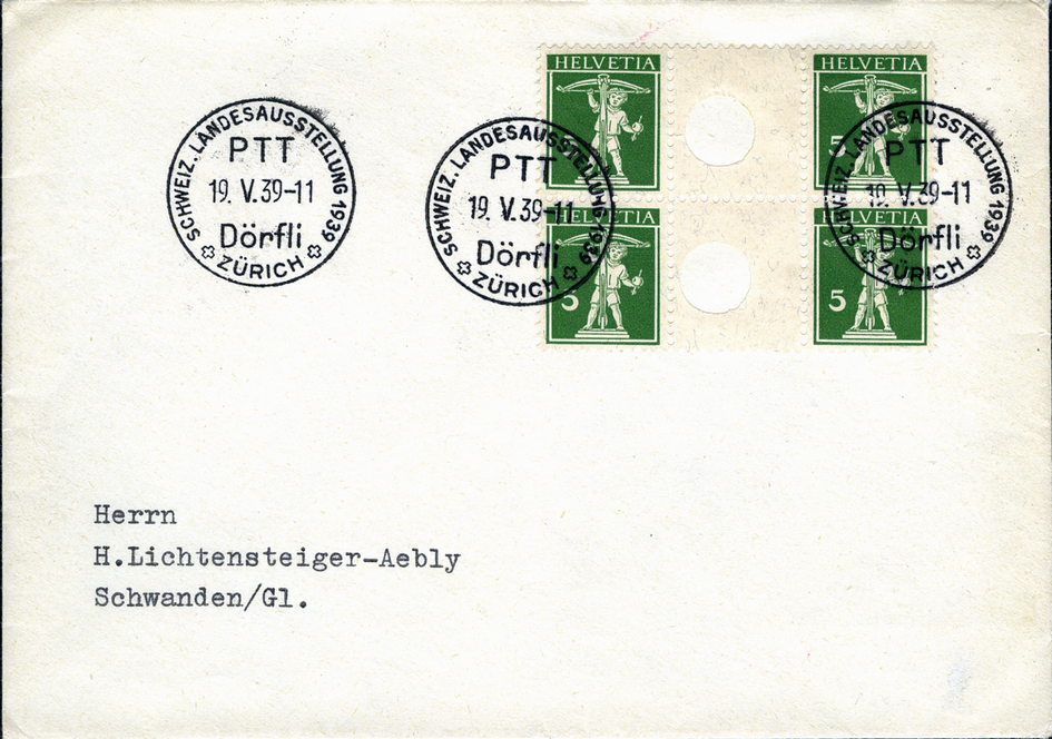 5+5 Rp. grün, Type 3