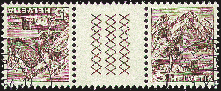 5+5 Rp. Pilatus, gelbbraun