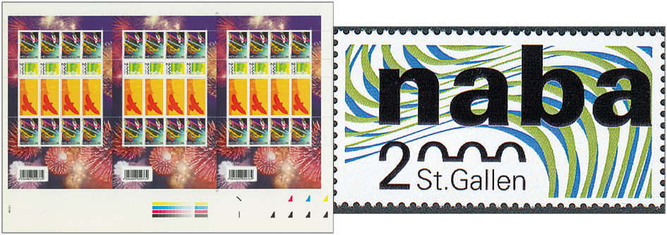 2000, Millennium Zusammendruck-Bogen "Naba 2000"