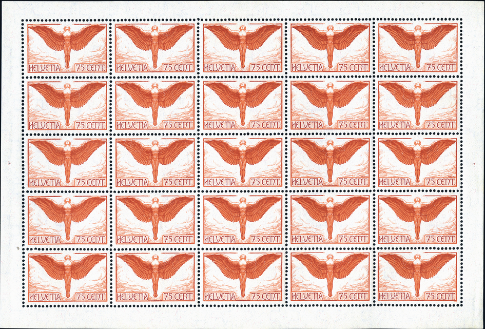 75 Rp. Ikarus, orange-braunviolett