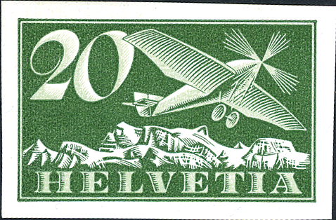 20 Rp. grün-blaugrün, "Ungezähnt"