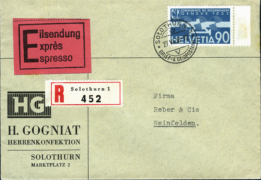 90 Rp. blau-blaugrau