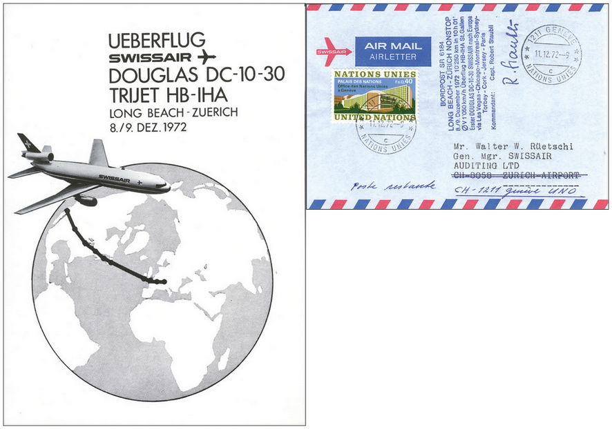 1972, Bordpost Swissair