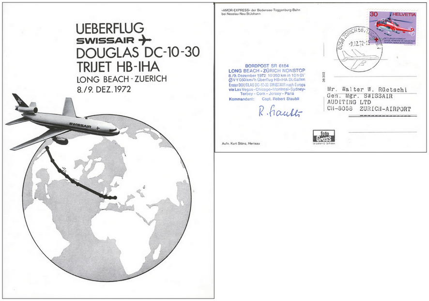1972, Bordpost Swissair