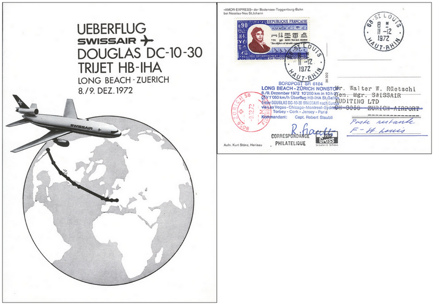 1972, Bordpost Swissair