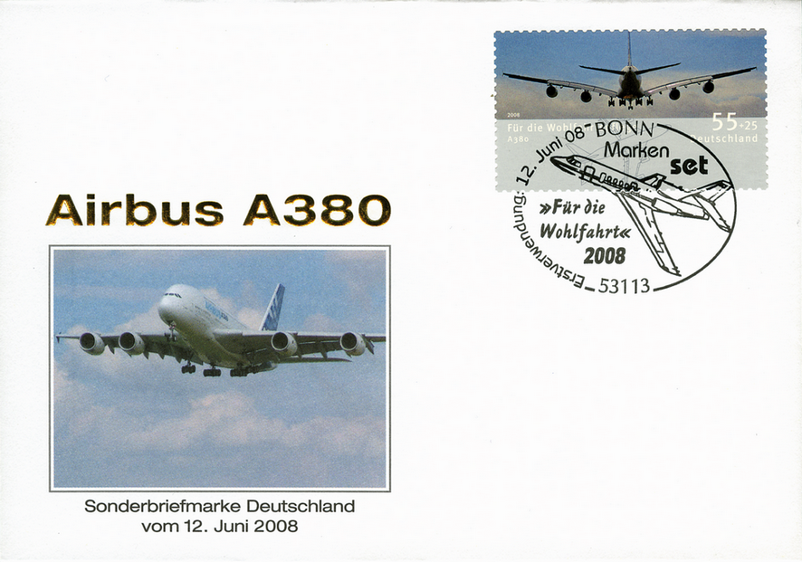 2008, Airbus A380 erstmals in Deutschland