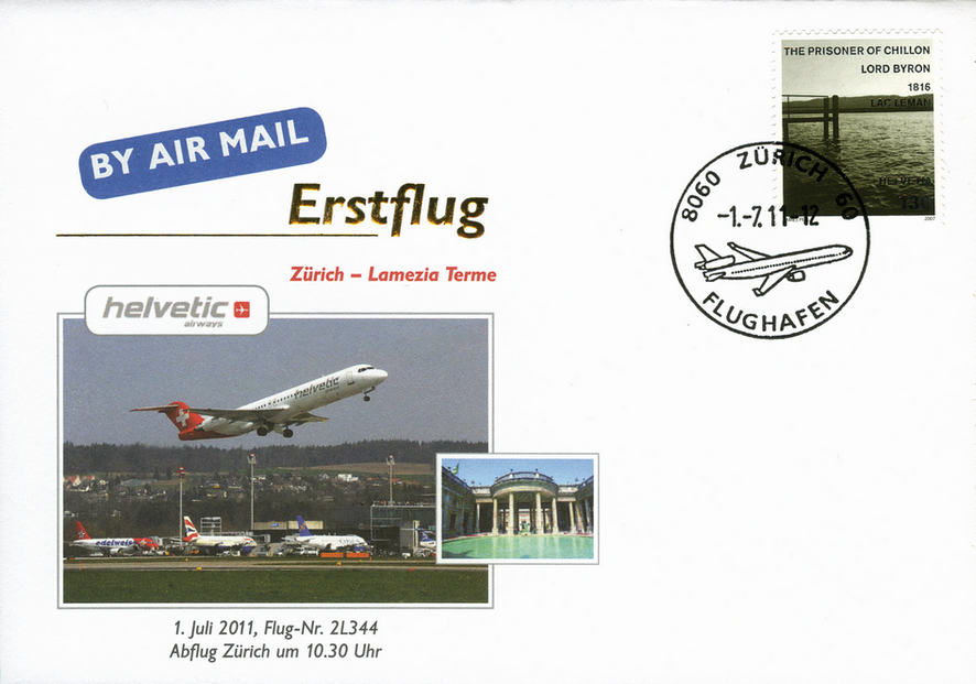 2011, Erstflug Helvetic Airlines Zürich - Lamezia Terme