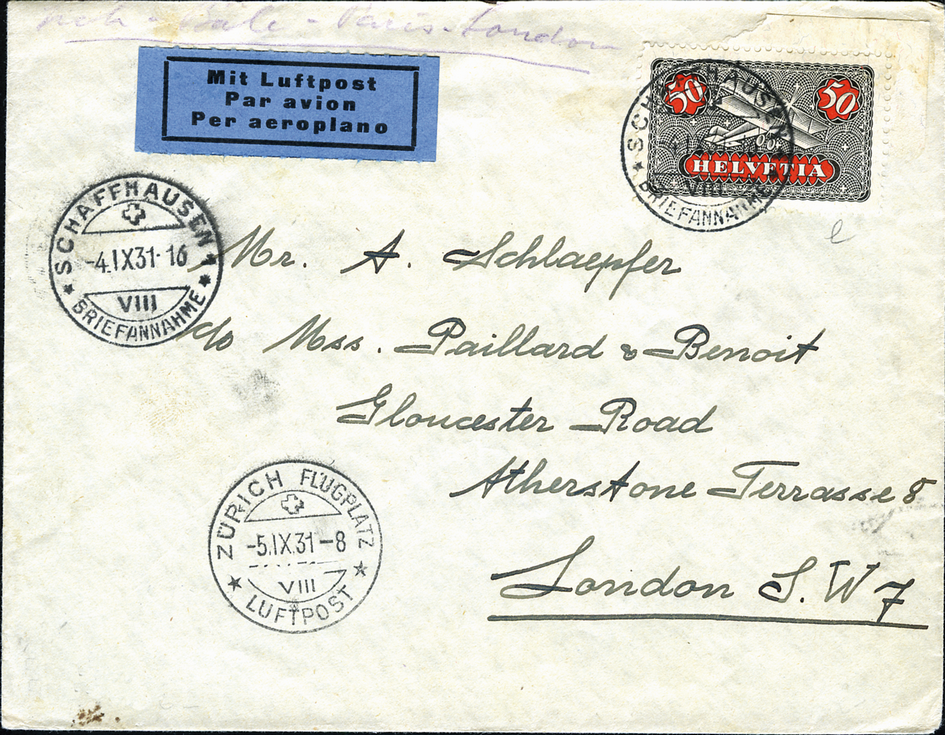 1931, Zürich-Paris-London