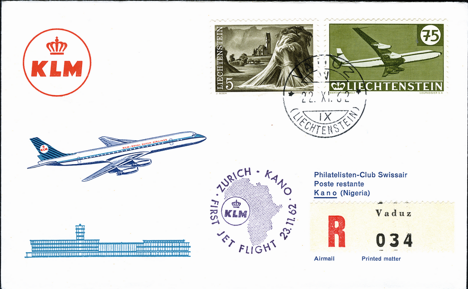 1962, Zürich - Kano ab Liechtenstein