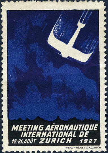1927, Flugmeeting Zürich, OK-Vignette