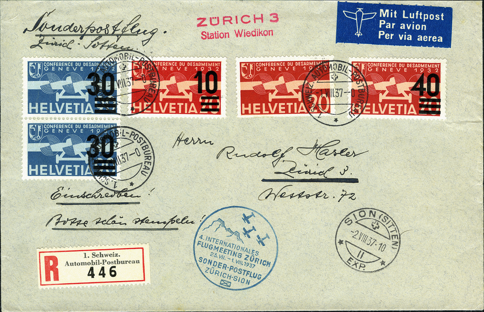 1937, Zürich - Sion