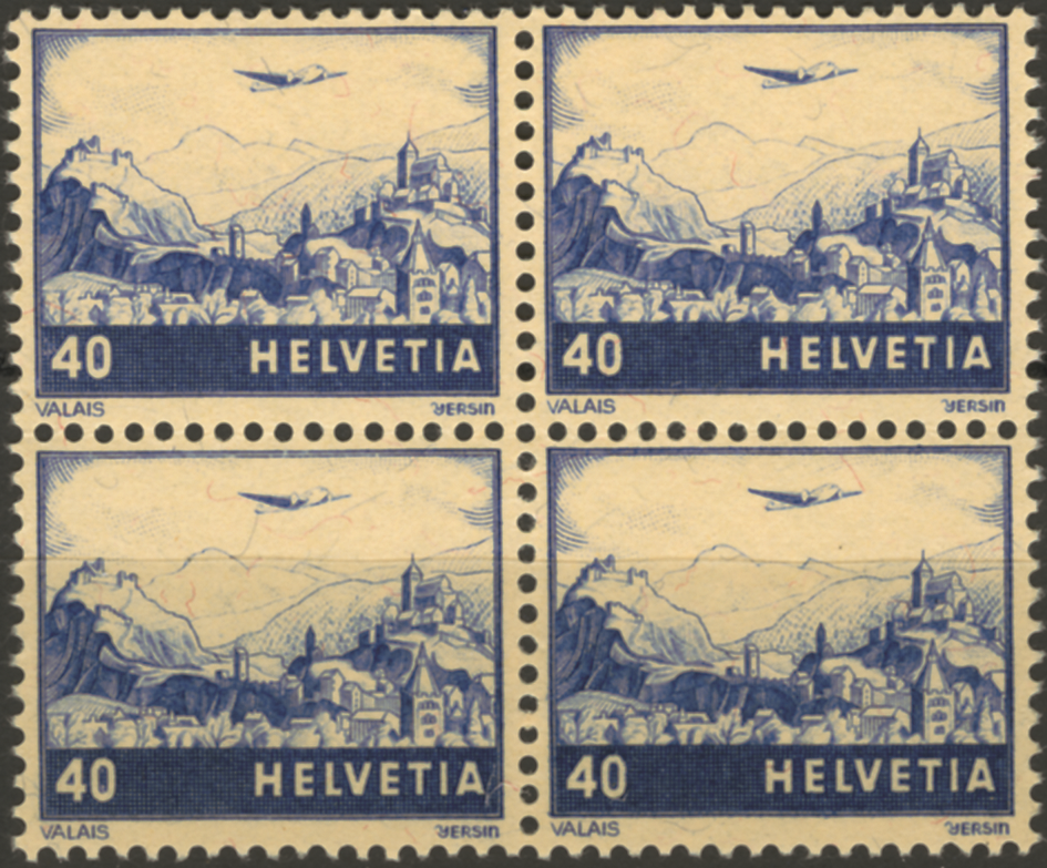 40 Rp. reinblau, rosa