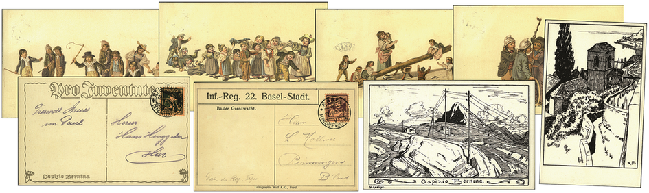 1916, Hochwertige Sammlung mit Juventute Trachten-Frankaturen