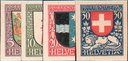 1926, Kantons- und Schweizer Wappen, Probedruck-Serie