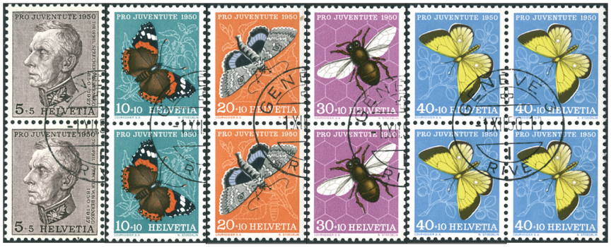 1950, Bildnis Theophil Sprechers von Bernegg und Insektenbilder