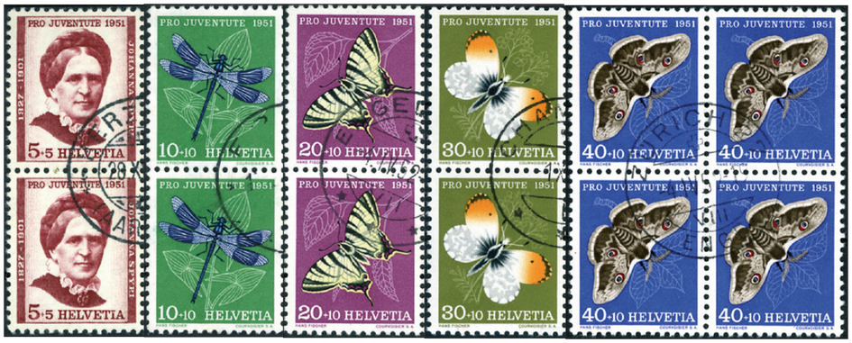 1951, Bildnis Johanna Spyris und Insektenbilder